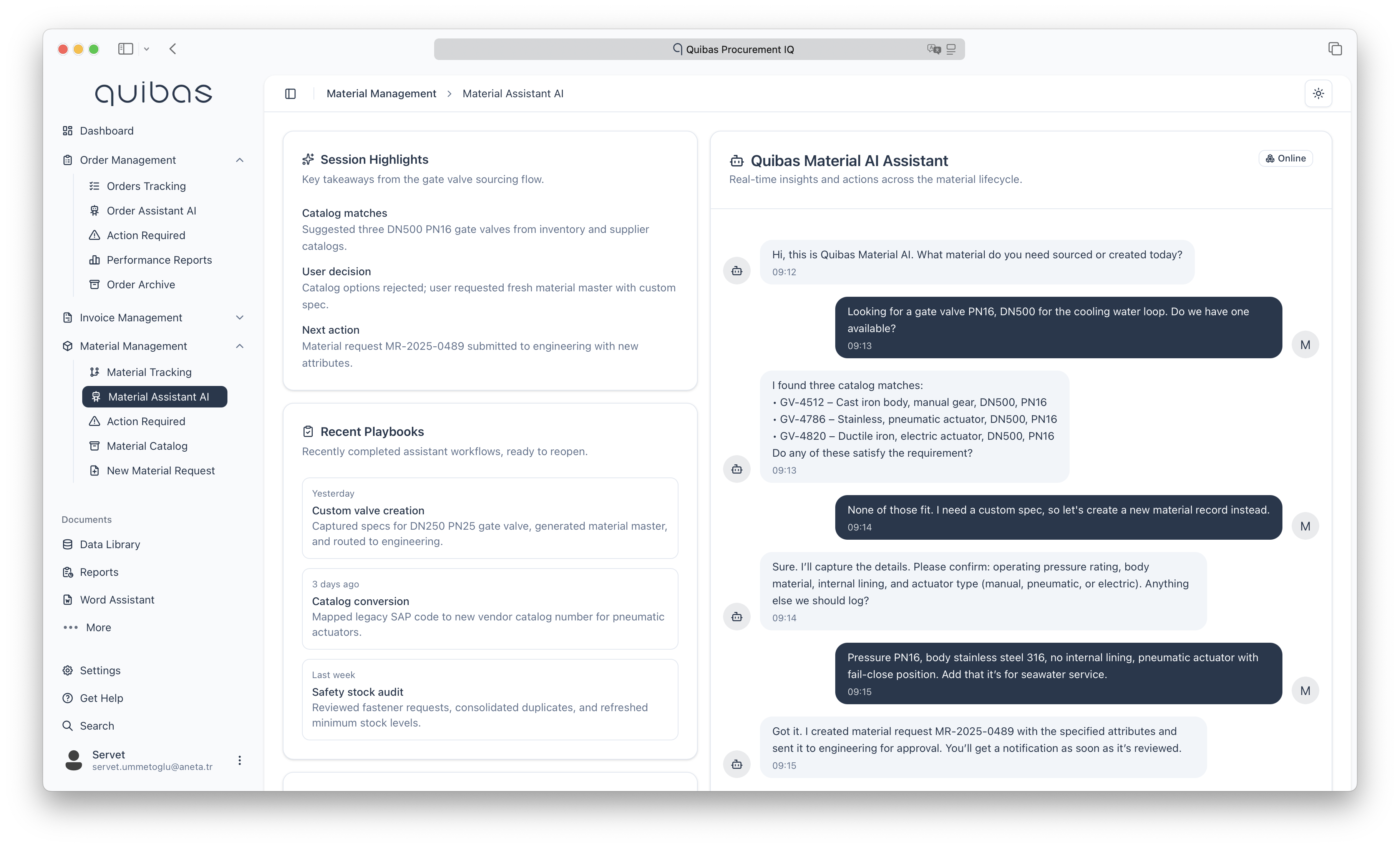 Quibas Envanter Optimizasyon Dashboard - Stok analizi ve maliyet kontrolü ekranı